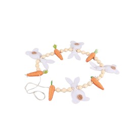 Easter Bunny Carrot Wreath Decor Spring Garland for Home Party Supplies Happy Easter Party Gifts