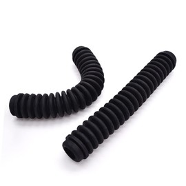 IWOWHERO 2pcs Adapter Hose Flexible Conduit Tool Patch Cord Expanding Hose Connecting Rubber Extension Tube Rubber Hose Black