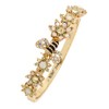 Betsey Johnson Bumble Bee & Mixed Flower Hinged Bangle Bracelet