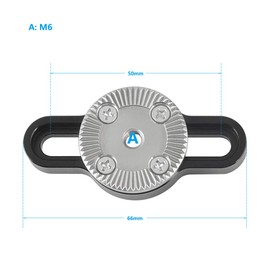 CAMVATE Standard M6 rosette connection adapter bracket with two 1/4 inch - 20 screws