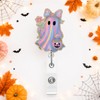 Cute Ghost Badge Reel Acrylic Retractable Halloween Badge Clip with