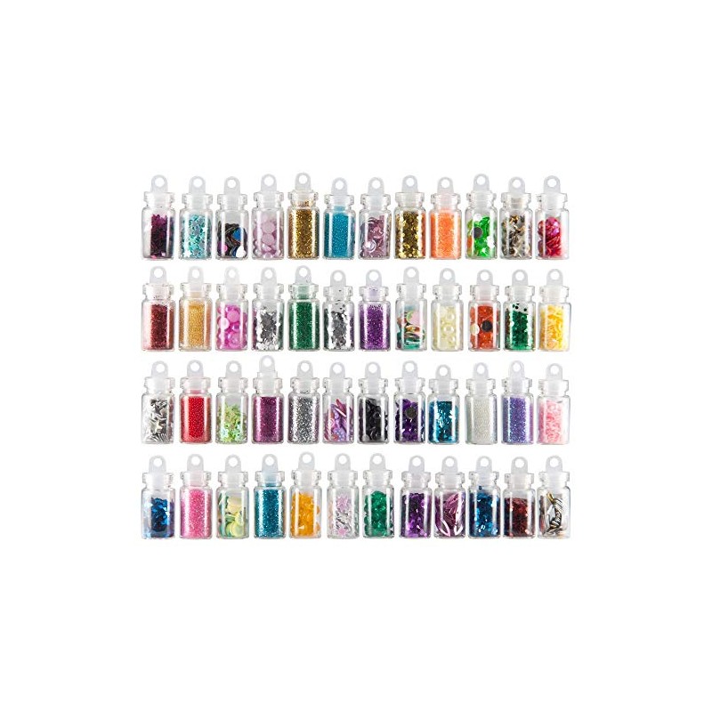 NAILFUN Set of 48 Nail Art Vials - Various Colours