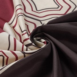 BESTRIPES Fabric Shower Curtain, Brown and Burgundy Color Block Cloth Shower Curtains for Bathroom, Waterproof Bathroom Curtains, 62" W x 72" H