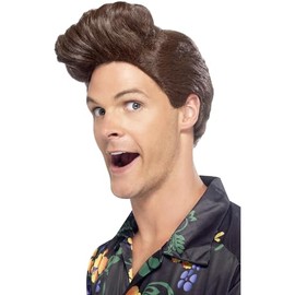 Smiffys Nineties Detective Wig - Brown