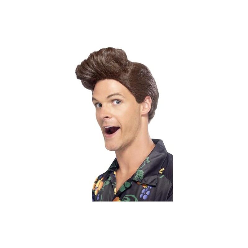 Smiffys Nineties Detective Wig - Brown