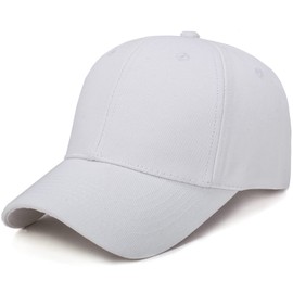 ANGYBEFUN Gorras de Béisbol para Hombre - Mujer Sombrero Casquillo de Tenis Hip Hop Baseball Algodón Cap Trucker Camionero, Unisex Adulto, Talla única, Ajustable (White)