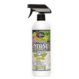 Rock Doctor Outdoor Stone Cleaner, Natural Cleaning Solution Removes Stains and Discoloration, Brightens Granite, Pavers, Fire Pits, and Concrete, Plant and Pet Safe, 24 oz Pack of 1