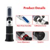 Honey Refractometer,V-Resourcing Hand Held Be'(Baume)/Brix/Water Refractometer for Honey Test,Tri-Scale (Baume:38-43°;Brix:58-92%;Water:12-27%)