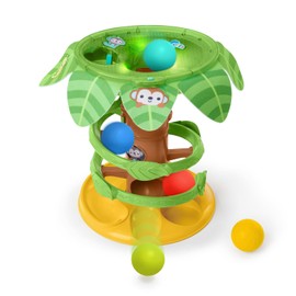 Bright Starts Juguete de bola giratoria tropical con luces y música, 5 bolas incluidas, unisex, para mayores de 6 meses