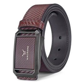 MACBORO Tsa Approved Belts for Men Plastic Belt Buckle Airport Security Belts Hypoallergenic Non Metal Nickel Free Belt for Men Mechanic Belt No Scratch Black Leather Belt