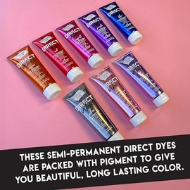 Tinte semipermanente para el cabello Direct Vibes, cobre, tono vibrante y duradero, sin amoníaco, vegano, sin sulfatos, sin parabenos, 8 fl oz