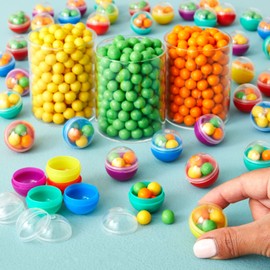 Blue Panda 250 Pack Vending Machine Capsules, 1 Inch Gumball Prize Capsules - Assorted 5 Colors - Perfect for Gumball Machines, & Arcade Prizes