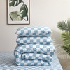 KAREVER Blue White Grid Comforter Set Full Blue Plaid Bedding