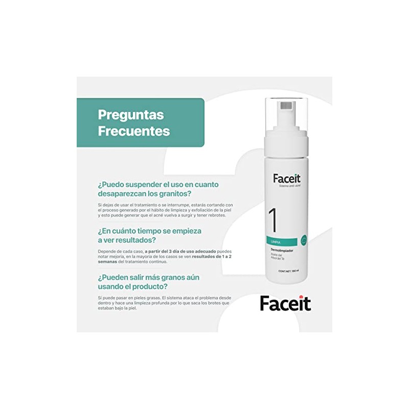 Faceit Limpiador Facial Espuma Antiacné 180 ml