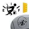 Funny Car Stickers High Gas Consumption Decal Fuel Gage Empty