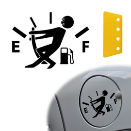 Funny Car Stickers High Gas Consumption Decal Fuel Gage Empty Stickers Fit Car, Trucks, Motorcycle, SUV (Black/Boy)