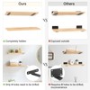 Mkono 4 Pack Shelf Brackets Black Heavy Duty Metal Hidden