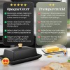 Ceramic Black Butter Dish and Lid Cover Butter Storage and