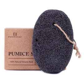FootFitter Natural Volcanic Pumice Stone for Feet, Deep Exfoliating Scrubber Removes Calluses, Dry Skin, Cracked Heels, and Restores Smoothness