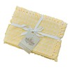 Set of 4 Placemats, Yellow/White Woven Fringed,100% Cotton, Size 13x19