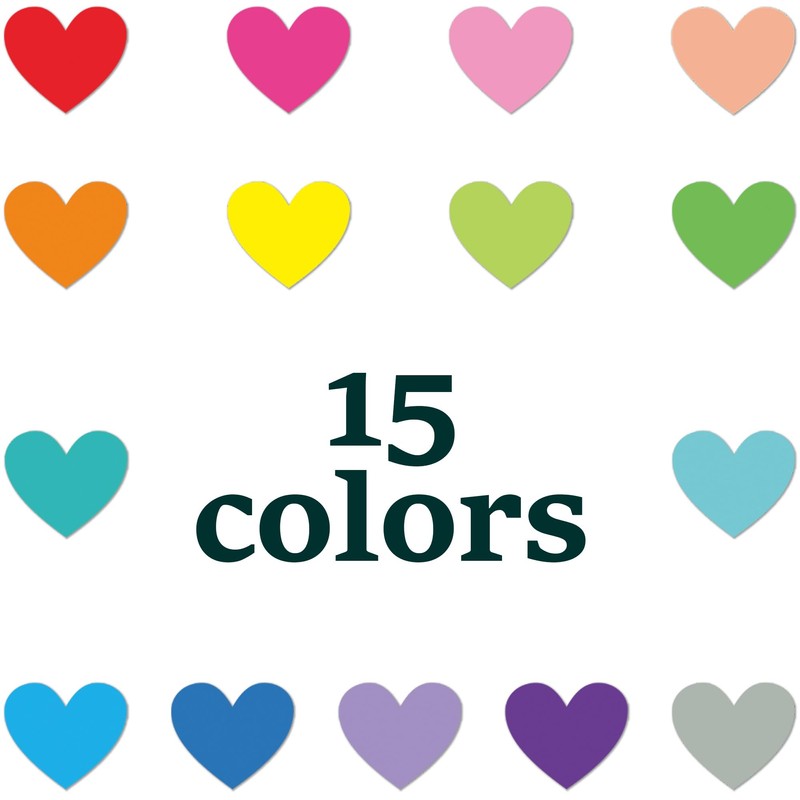 Heart Stickers for Kids, 4050 Pieces, 12mm, 18 Sheets Small