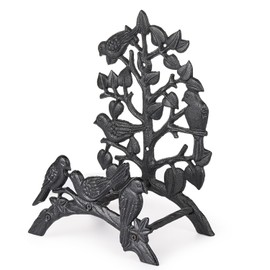 Sungmor Heavy Duty Cast Iron Garden Hose Holder - Wall Mounted Water Hanger - Retro Style Decorative Rack Reel - 50FT 75FT 100FT Bulter Storage - Indoor Outdoor Metal Stand