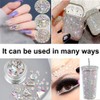  2680pcs 3D Rhinestone Nail Parts, Acrylic Crystal AB, Polyform