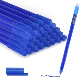 Volcanics Erasable-Gel-Pens Fine Point 0.7 mm, Blue, 30PCS, Mistakes Dispear, Quick-Drying Ink, No Smudge - Perfect for School, Office, and Home Use