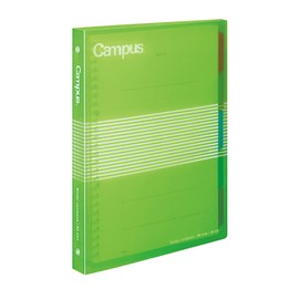 KOKUYO Campus B5 Slide Binder Notebook with 5 Tab Dividers, PP Cover, 26 Hole, 100 Sheets Capacity, Lime Green, Japan Import (RU-P334NYG)