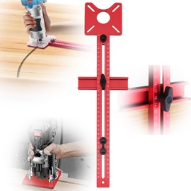 4 in 1 Router Milling Groove Bracket,Cabinet Hardware Jig and Router Guide,Adjustable Router Circle Cutting Guide, Multifunctional Router Jig suitable for Woodworking Wood Cutting Circle