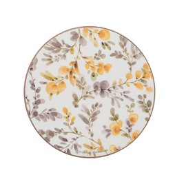 Creative Tops Cork-Backed Coasters Set with Printed 'Fields of Gold' Design, Round, White, 12 cm, Set of 4 C000275