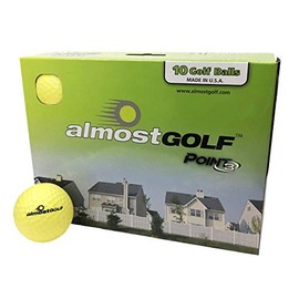 Best Practice Golf Balls on The Planet. Perfect for Golf Training. Solid Contact for Great Feedback. Limited Flight for Backyard use. Safe for Indoors. by AlmostGolf (10 Pack Yellow)