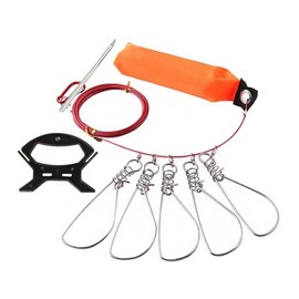 BTtime Float Stringer 5 Spring Hook Float Stainless Steel Carabiner with Storage Case Rust Resistant (16.4 ft / 5 m)