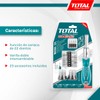 TOTAL Screwdriver with 23 Interchangeable Accessories | Ratchet Function with