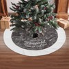 Ywlake Christmas Tree Skirt Large Luxury Faux Fur White Grey