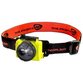 Streamlight 61600 Double Clutch USB 125-Lumen Multi-Fuel LED Headlamp with Elastic Head Strap, Rubber Hard Hat Strap, and USB Cable, Yellow