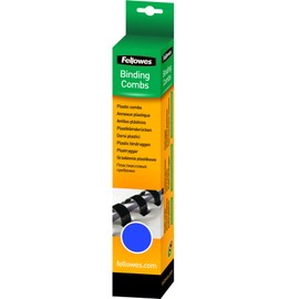 FELLOWES Plastic Binding Comb 8 mm Blue A4 Retail 25PK