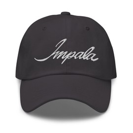 1969 Chevy Impala Fender Script Collector Car Owner Dad hat Dark Grey