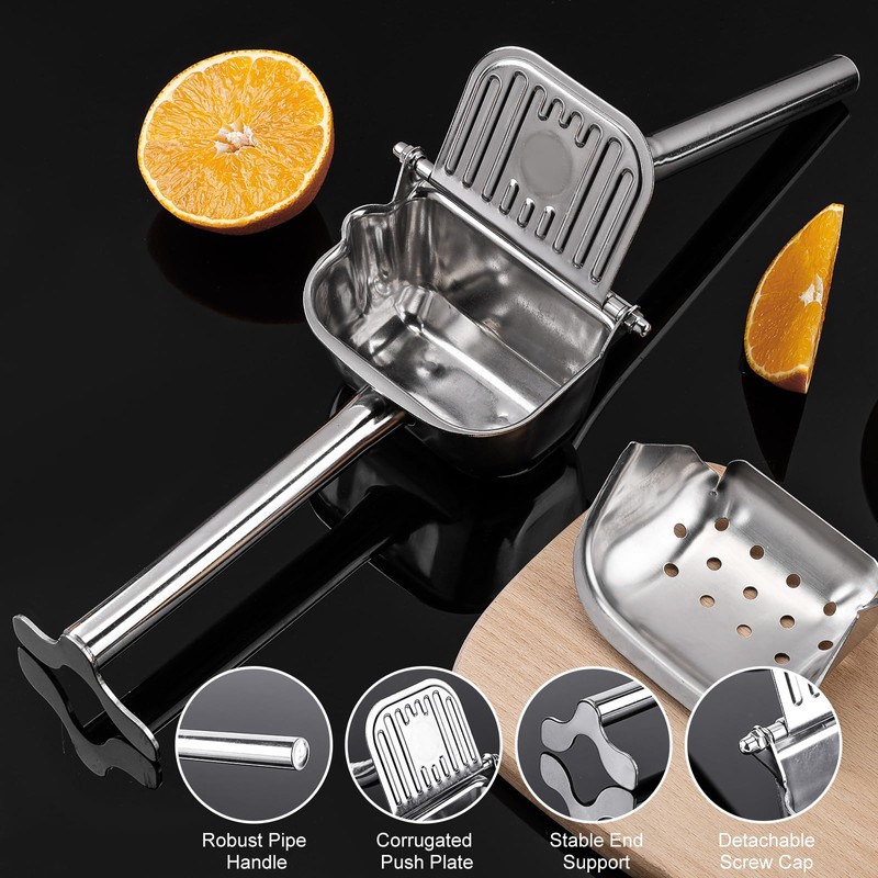 KYACHITOS Large Lemon Squeezer, 304 Stainless Steel Citrus Juicer, Heavy