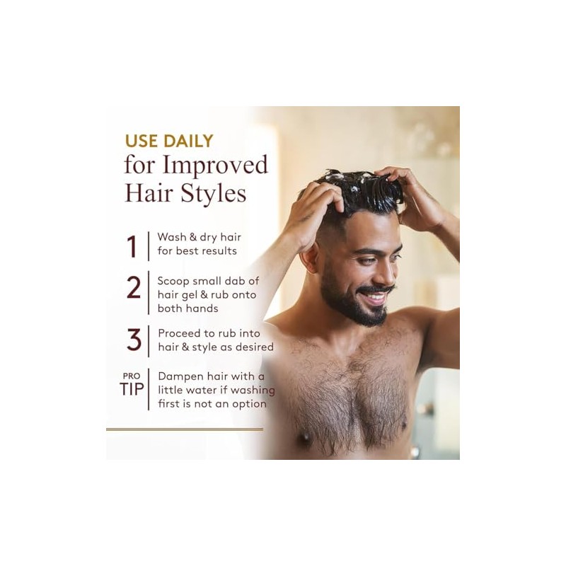 OKAY Mens castor oil hair gel