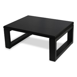 CONSDAN Metal Frame Step Stool - Solid Hardwood, Portable for Toddler/Kids/Adult, Bedroom/Bathroom - Black