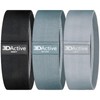 3DActive Fabric Resistance Bands for Legs and Butt. Wide Non-Slip