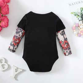 Magic Park 3-24M Infant Baby Boys Girls Tattoo Sleeve Romper Bodysuit Toddler Boy Tattoo Shirts Jumpsuit (Black-A, 3-6 Months)