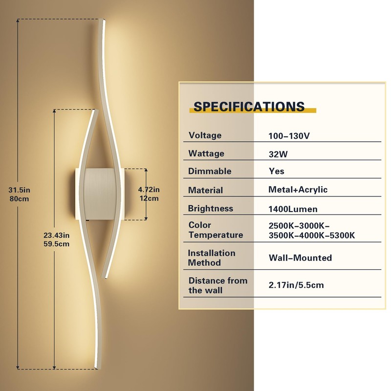 Joossnwell Bathroom Vanity Light Modern Bathroom Lighting Fixture Over Mirror