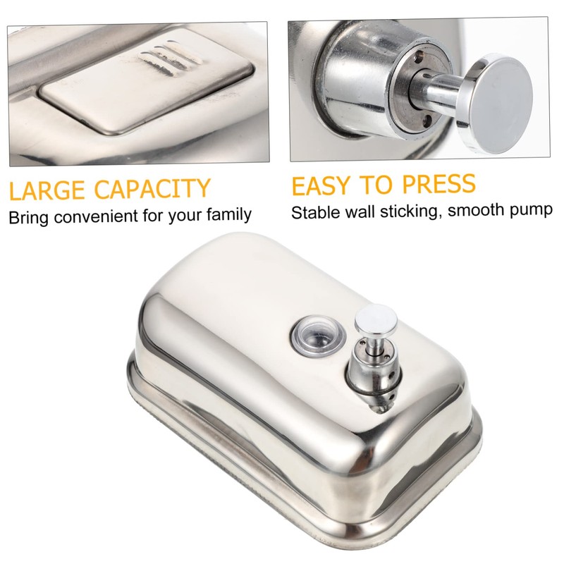 Operitacx 1 Set Wall Mounted Lotion Dispenser Shampoo Container Press