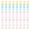 KISSITTY 110 Pcs Transparent Acrylic Heart Beads Cute Love Frosted