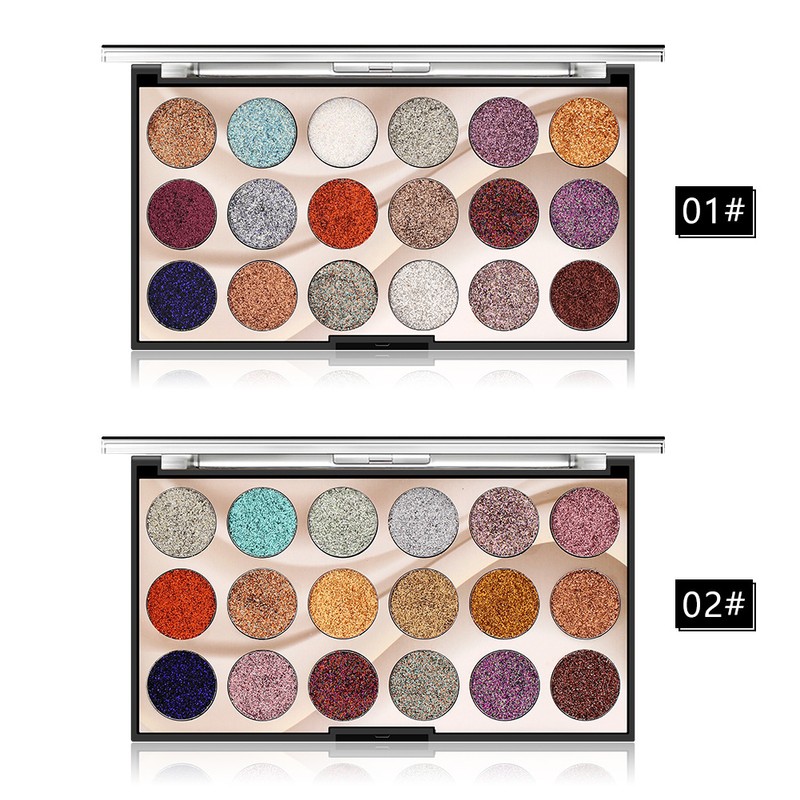 18 Colors Eyeshadow Palette Glitter Eyeshadow Powder Makeup Highlight Eye