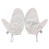 Garshana 100% pure Raw Silk,Ayurvedic Dry Brushing Gloves,Hanging Ring,2Pcs