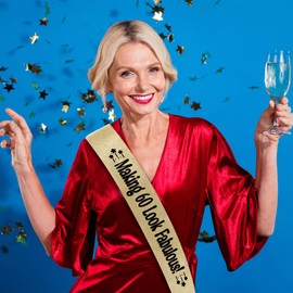 60th Birthday Sash - Making 60 Look Fabulous! Birthday Sash - 60th Birthday Sash for Women - 60th Birthday Sash for Men - 60th Birthday Decorations - 60th Birthday Gifts for women