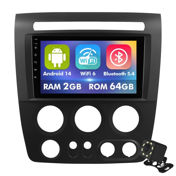 9 Inch IPS Touchscreen Android 14 Car Stereo for Hummer